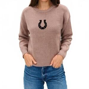 NEW SIX/FIFTY horseshoe sweater in brown